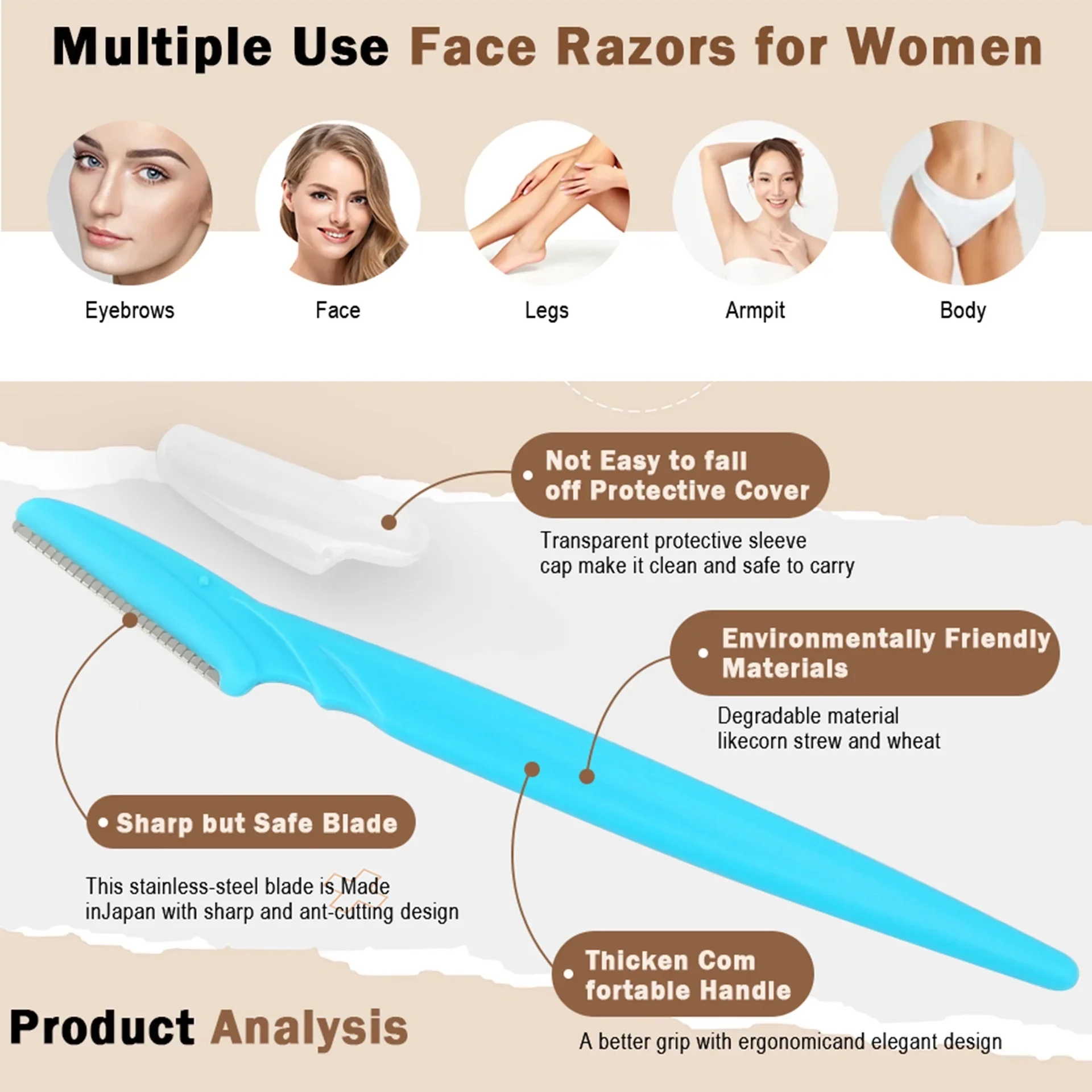 5/40Pcs Eyebrow Trimmer Face B - Hair Clipper ulasan dan harga