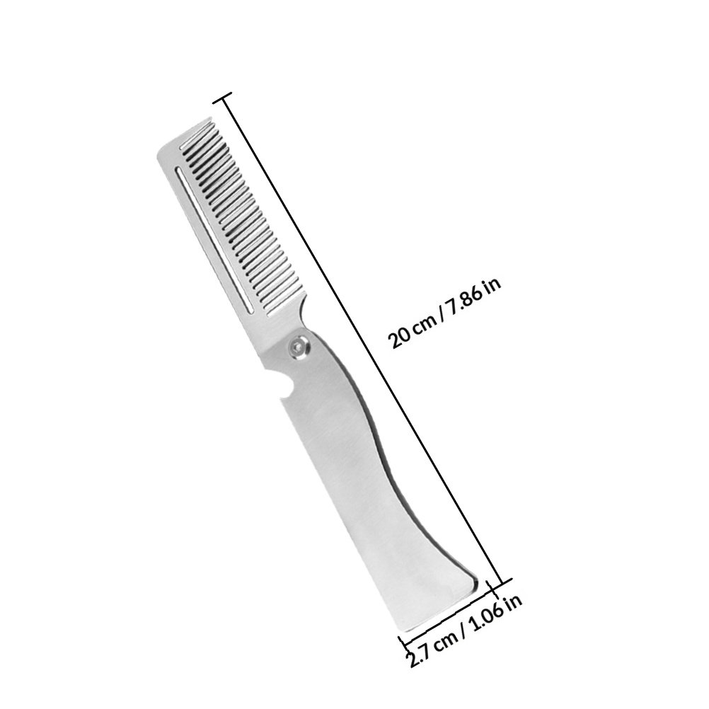 Folding Hair Comb Stainless St - Beard Oil ulasan dan harga