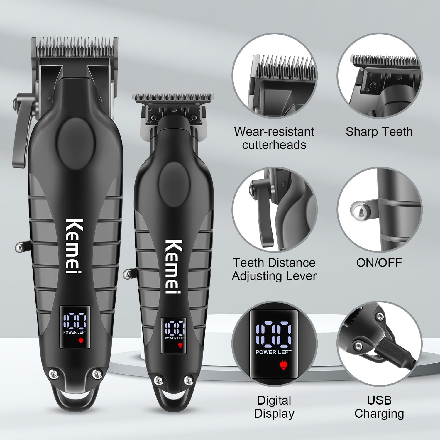 Kemei Hair Clipper Kit for Men - Electric Shaver Rotary ulasan dan harga