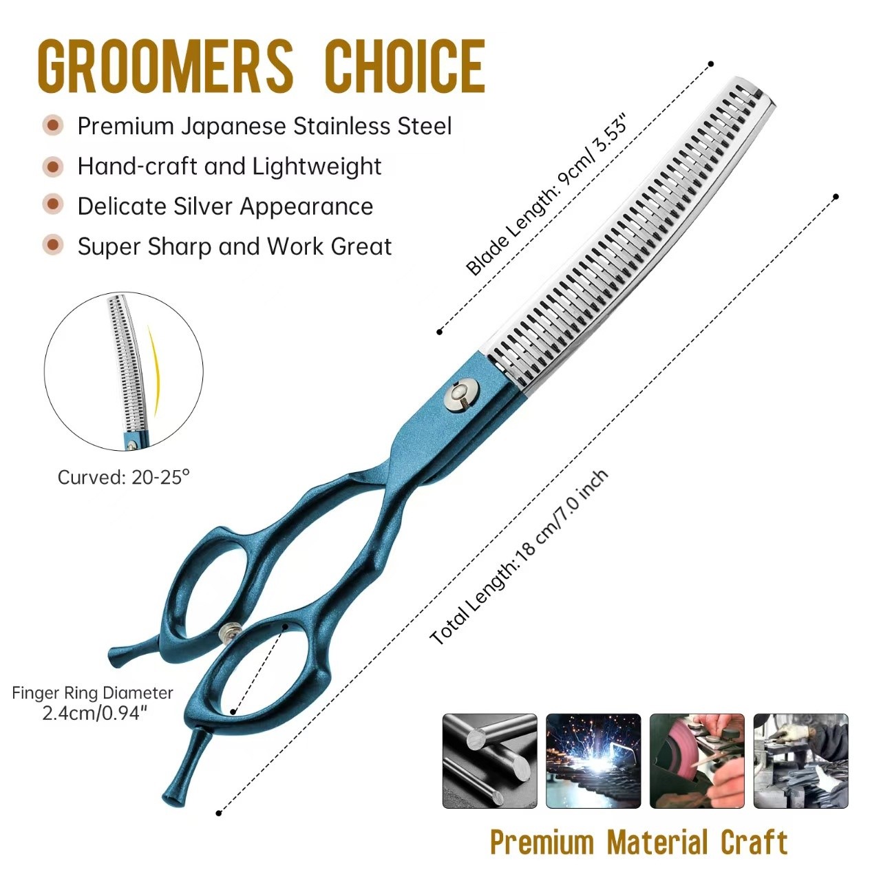 7inch Curved Chunkers Shears S - Grooming Scissors ulasan dan harga